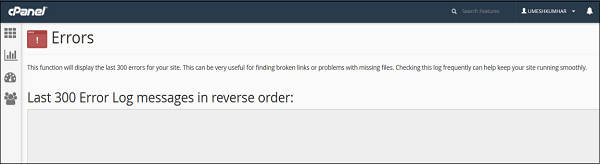 cPanel Errors