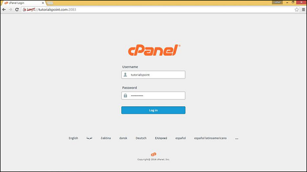 cPanel Login