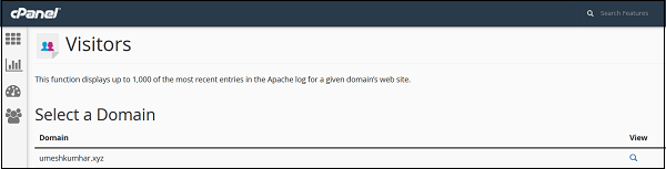 cPanel Visitors