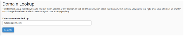 Domain lookup