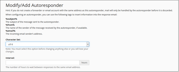 Modify Autoresponder