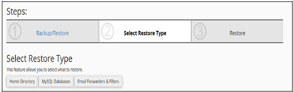 Select Restore