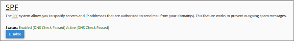 SPF Disable