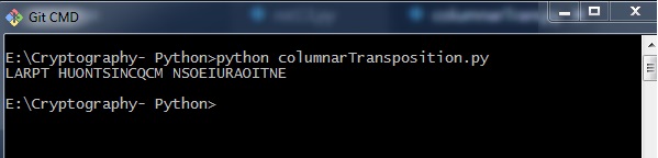 Columnar Transposition Technique