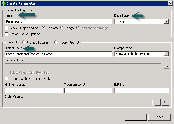 Create Parameters