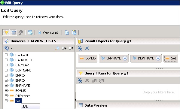 Query Panel