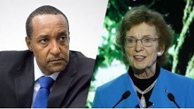 Mary Robinson and Macharia Kamau