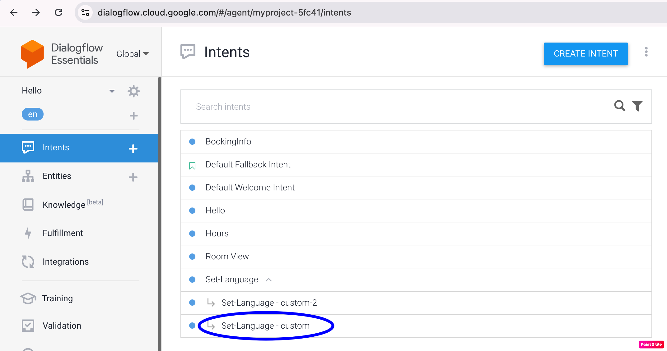 Dialogflow Intent Matching