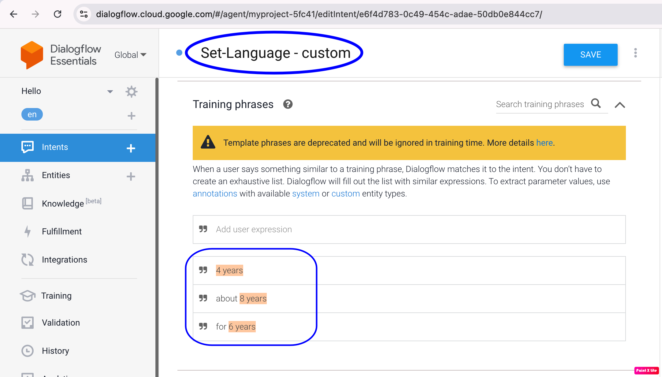 Dialogflow Intent Matching