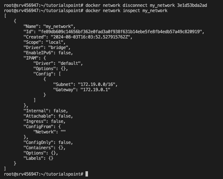 Disconnect a Container from a Network