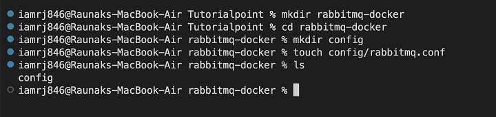 Establish configuration file for RabbitMQ