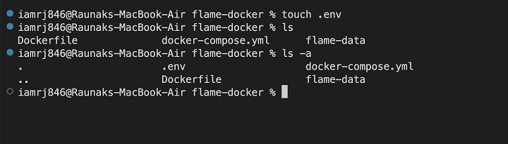 Flame Authentication Setup