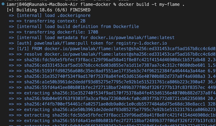 Flame Build a custom Docker Image