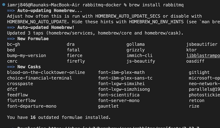 Install RabbitMQ Server Locally