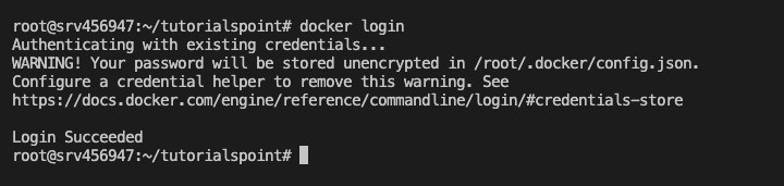 Logging into Docker Hub