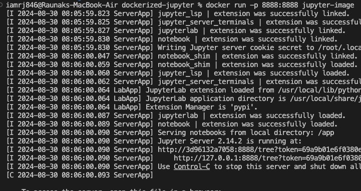 Running the Jupyter Docker Container