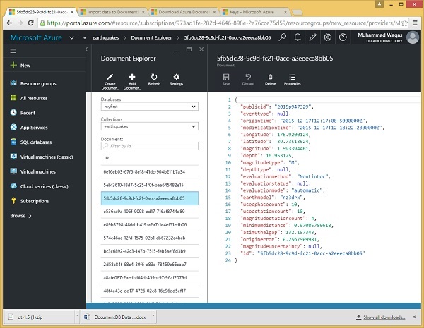 Json files imported