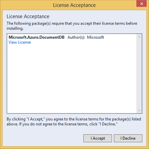 License Acceptance