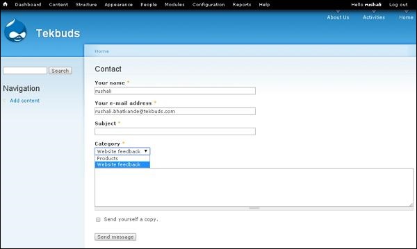 Drupal Contact Module