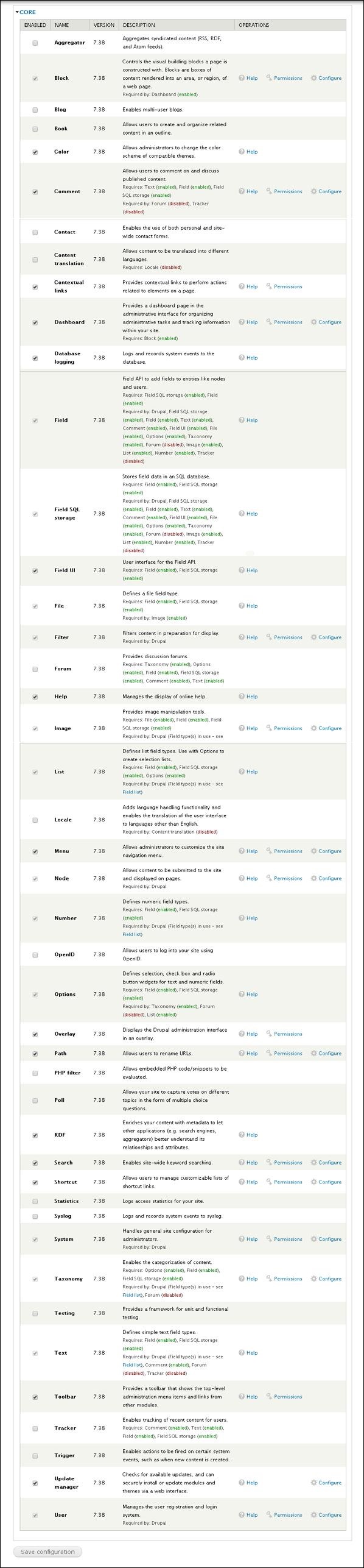 drupal default module