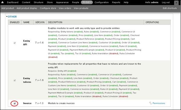 Drupal Invoice Generation