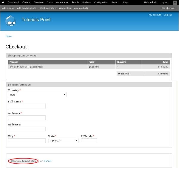 Drupal Invoice Generations