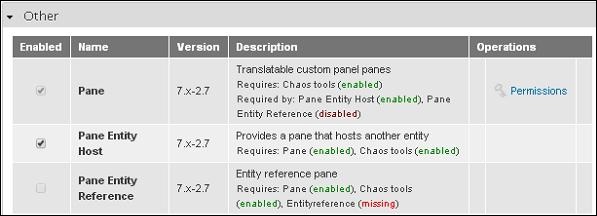 Drupal Pane Module