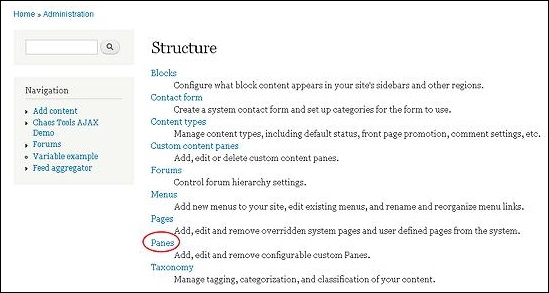 Drupal Pane Module