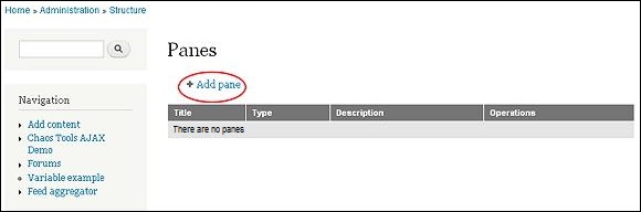 Drupal Pane Module