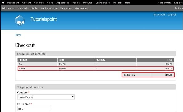 Drupal Setup Shipping