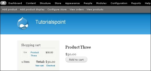 Drupal Setup Shopping Cart