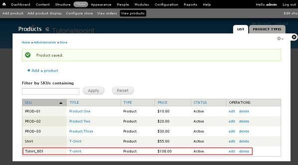 Drupal Setup Shopping Cart