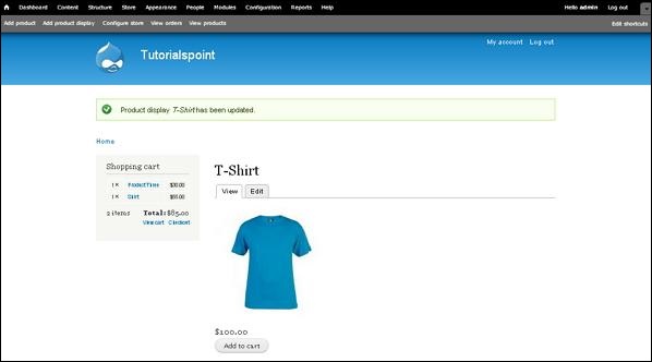 Drupal Setup Shopping Cart