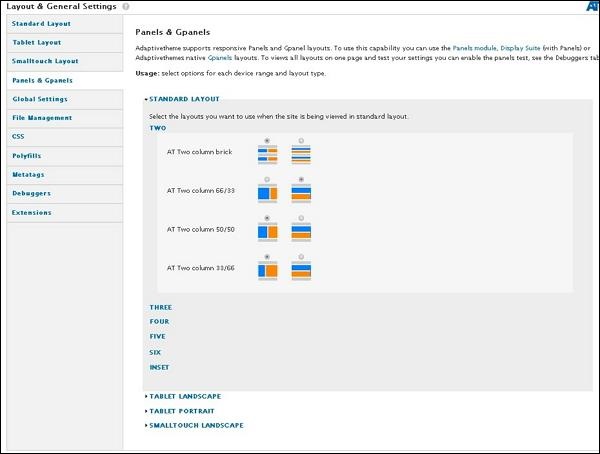 Drupal Themes and Layouts