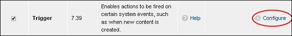Drupal Triggers and Actions