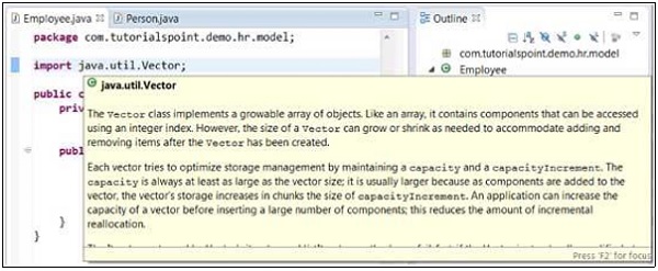 Display Java Doc