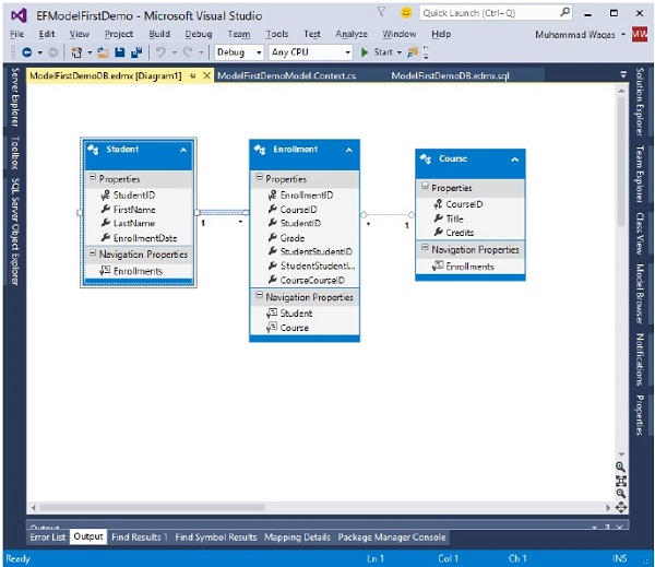 Edmx File Designer