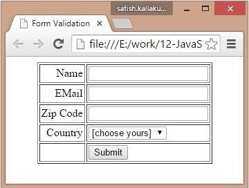 form validation