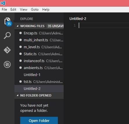 Screenshot of IDE