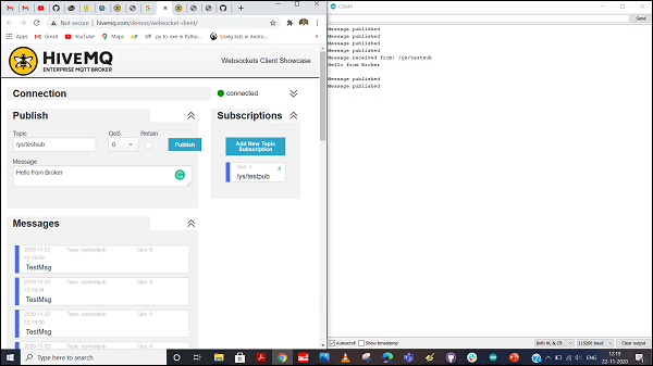 ESP32 Subscribe Test