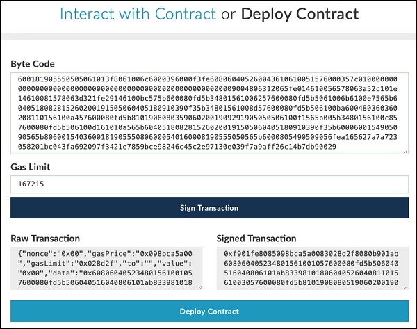 Sign Transaction