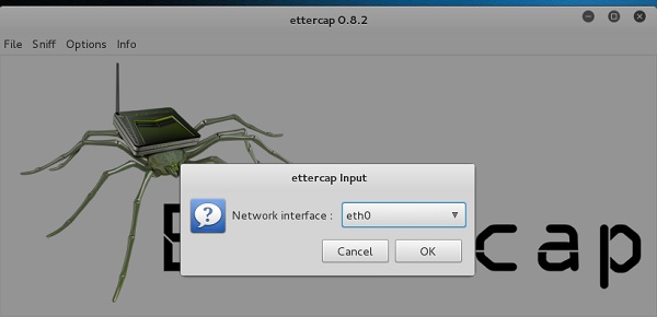 Ettercap Input