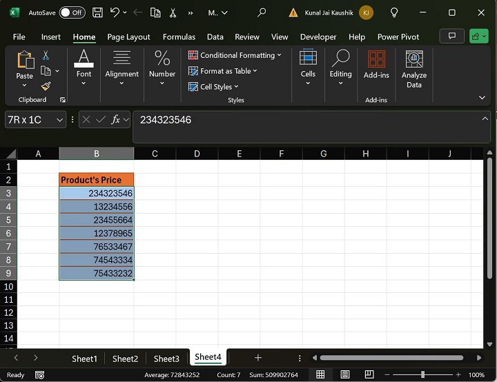 Excel Numbers Formatting for Millions