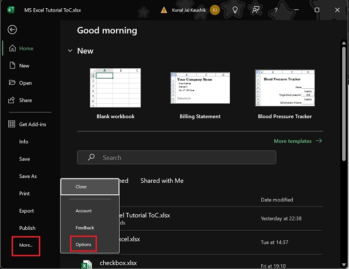 How to hide the Gridlines in the Microsoft Excel worksheet