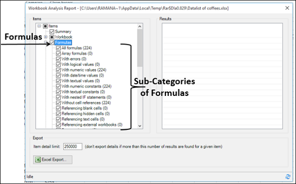 Check Formula Option