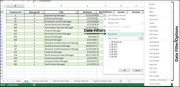 Date Filters