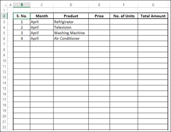 East Worksheet