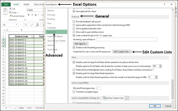 Edit Custom Lists