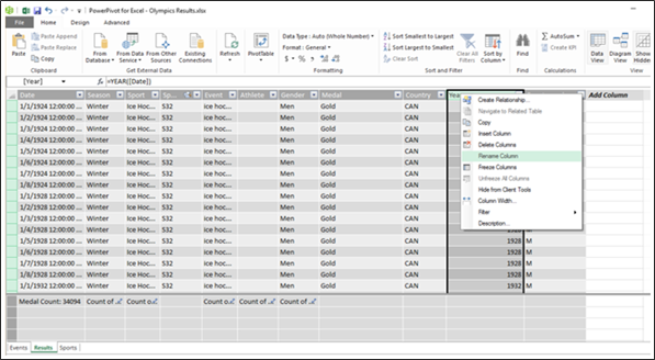 Changing Column Name