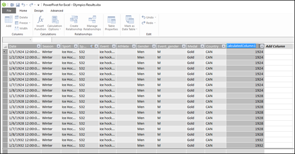 Renaming the Calculated Column